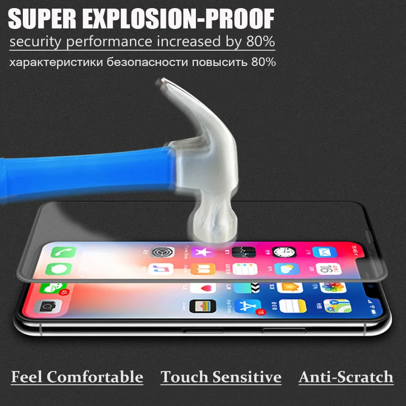 Изогнутое закаленное 3d стекло JONSNOW для iPhone 11 Защита экрана Pro 9H защитная пленка X XR