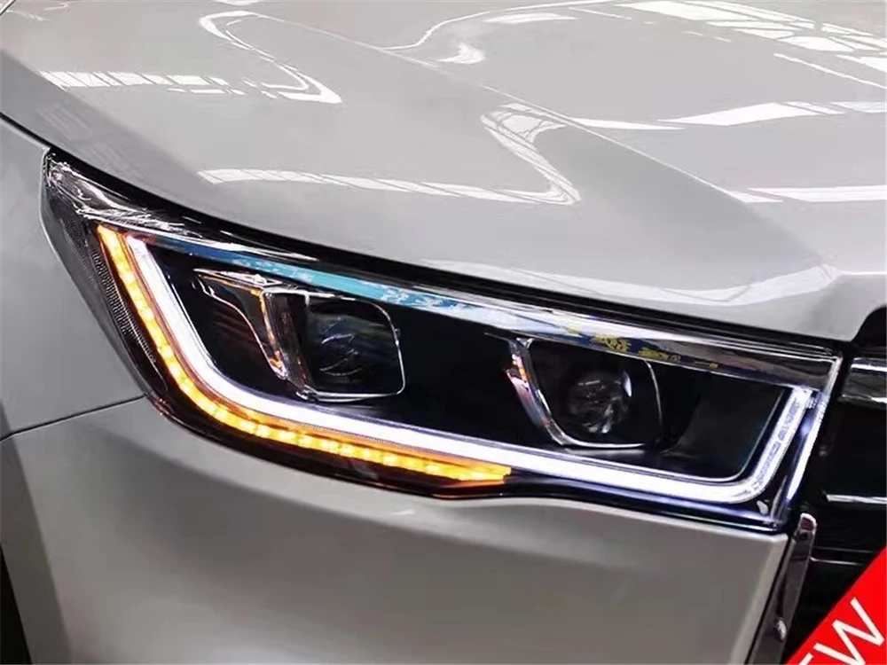 Автостайлинг для Toyota Highlander Kluger 2015-2017 фары светодиодный ДХО Биксеноновые линзы