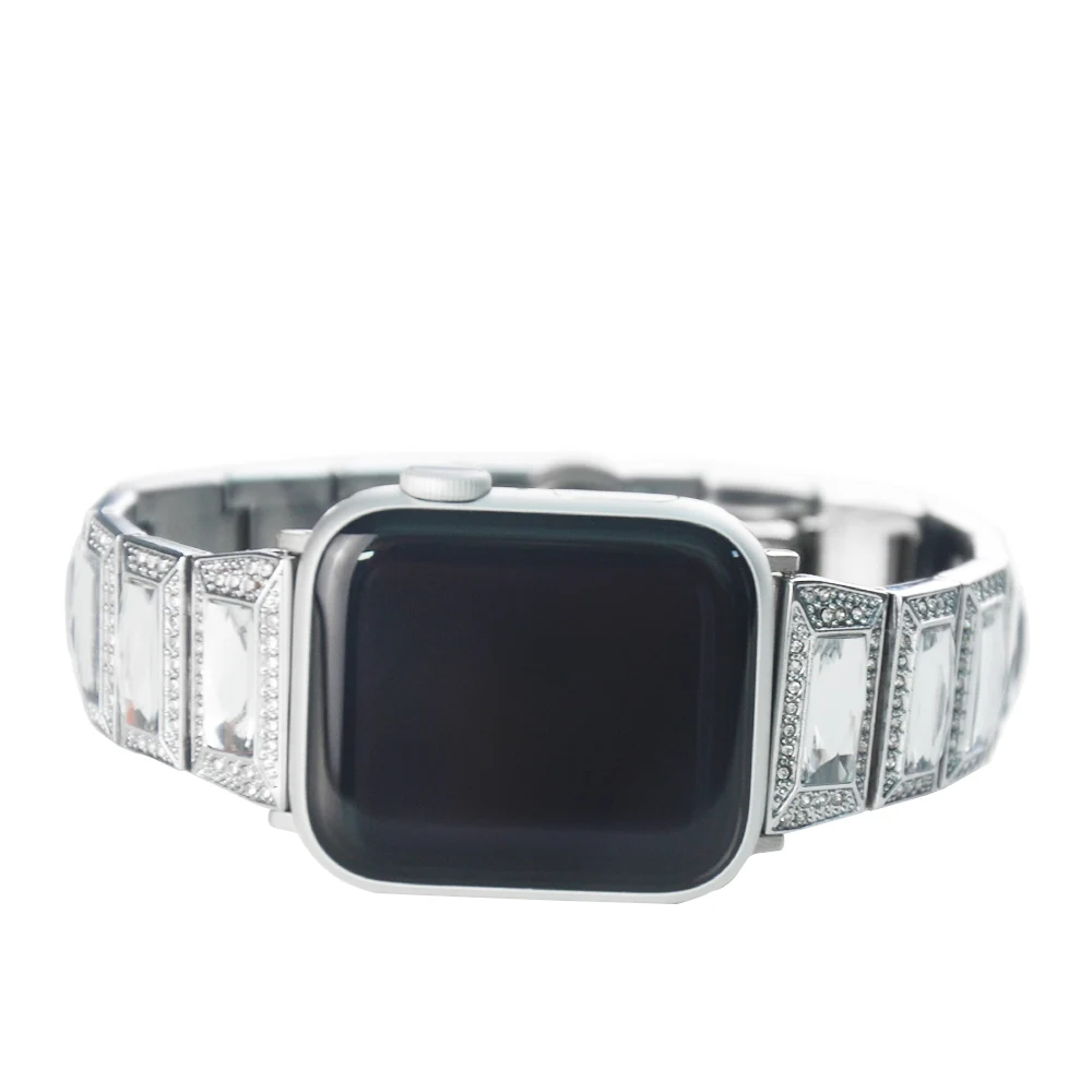 Роскошный алмаз драгоценного камня камень браслет для наручных часов Apple Watch, версии 5 4 3 2 1 Для мужчин/Для женщин бабочка с декоративной металлической пряжкой и ремешком 40/44 мм, 38, 42 мм, версия