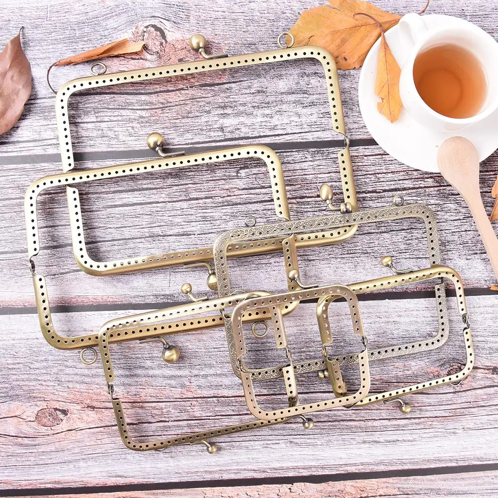 6 размеров Кошелек Рамка вешалка тиснение прямоугольник бронза Металл Поцелуй