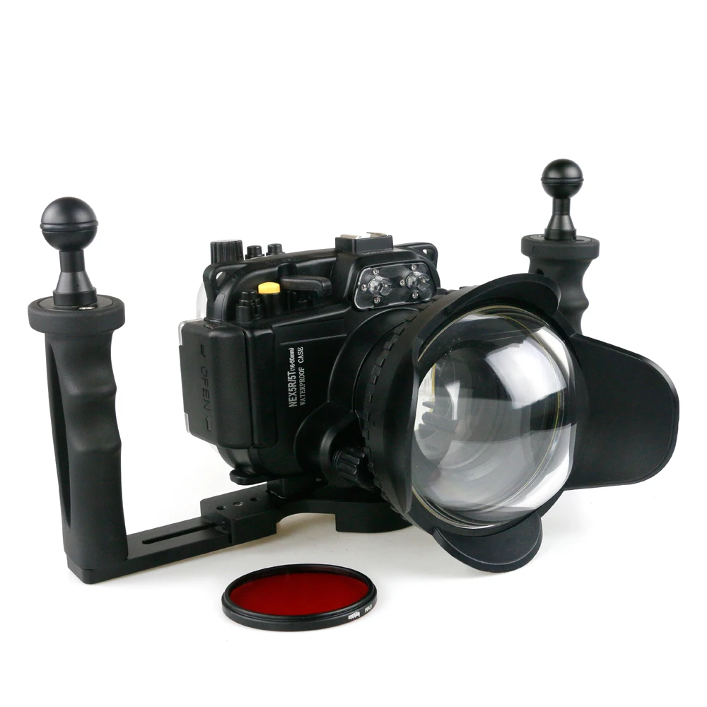Для камеры sony NEX 5R 5 T 16-50 мм водонепроницаемый корпус для фотографии чехол для подводной камеры+ маска для ныряния Meikon
