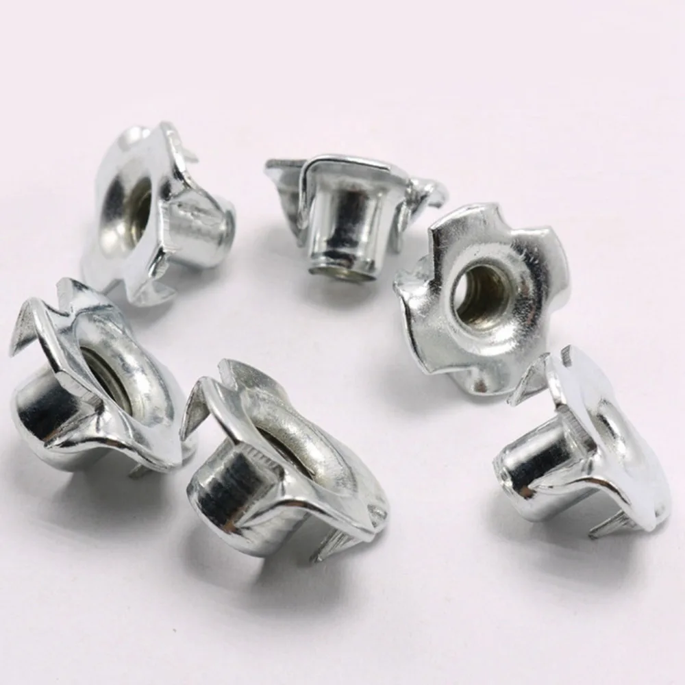 100 шт. оцинкованная мебельная доска из углеродистой стали с четырьмя гаечками M4 M5