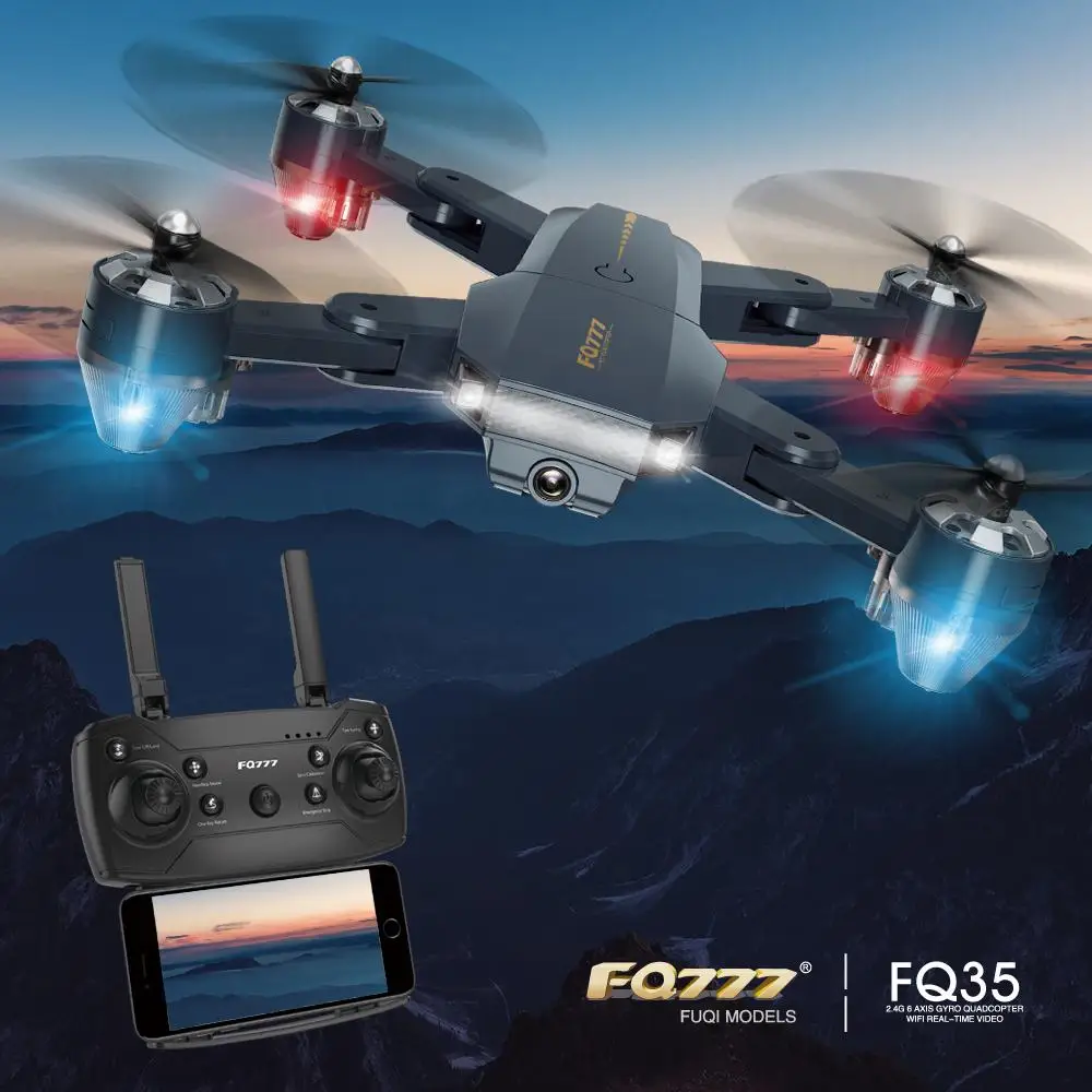 LeadingStar FQ777 FQ35 Wi Fi FPV Дрон с 720P HD Камера режим удержания высоты складной RC
