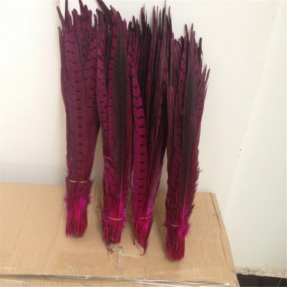 10 шт. Hot Pink DIY фазан хвост перо 12-14 &quot30-35 см наращивание волос свадебные