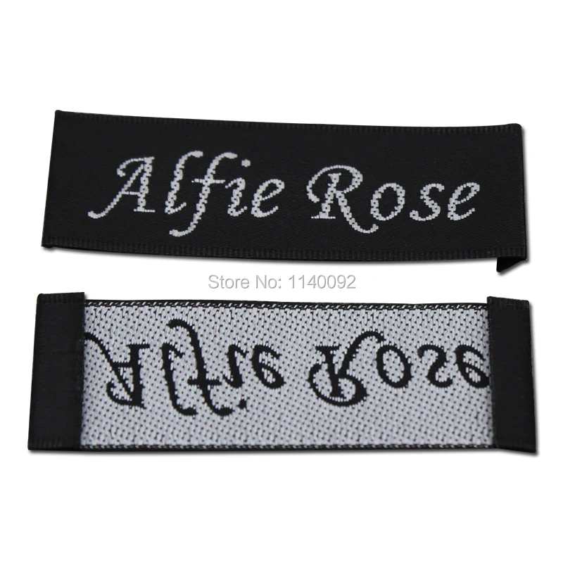 Сатиновая тканая этикетка для одежды на заказ бесплатная доставка ярлыки печать