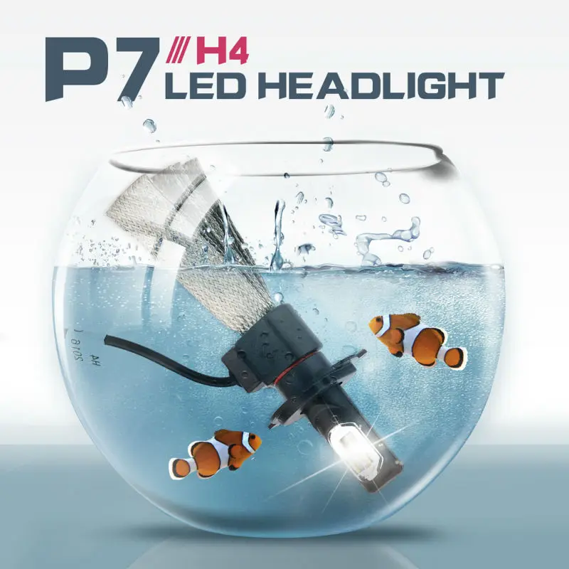 H4 LED Car Hi/Low Beam Headlight 9003 Auto Headlamp HB2 30W Purple copper LUMI Chip 3A 6000K 4800LM 9V-30V 2 Years Warranty | Автомобили и