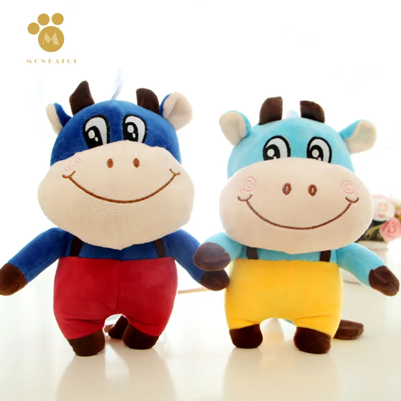 28 см мини мультипликационная цветная кукла корова мягкая плюшевая игрушка в виде