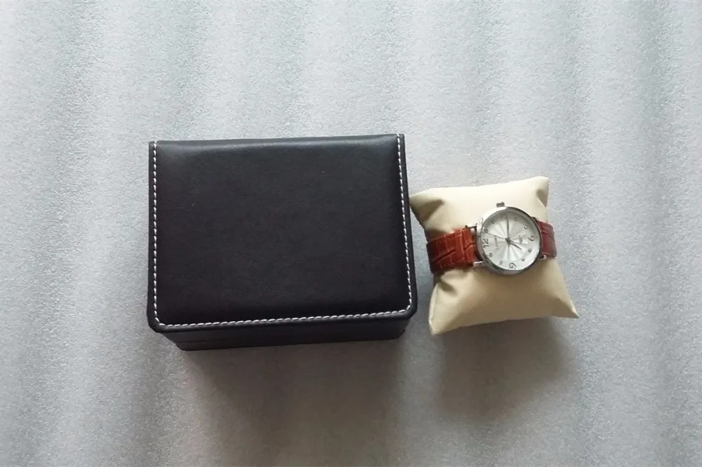 Оптовая продажа коробка для хранения часов из искусственной кожи Черный Дисплей