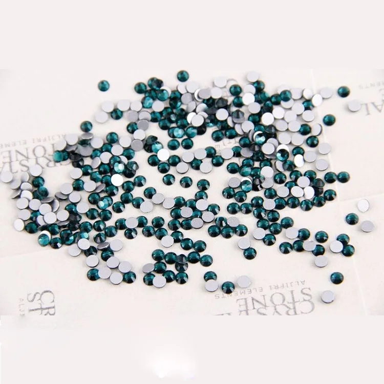 1440 шт./пакет Изумрудный без горячей фиксации Стразы с плоским основанием для