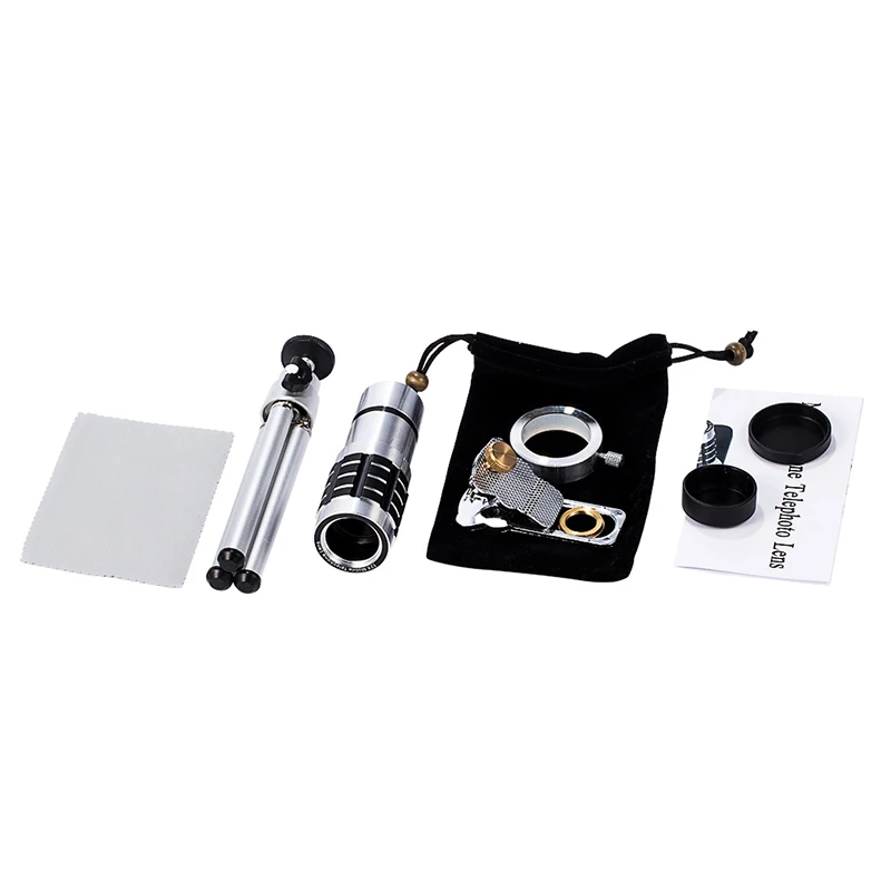 2017 HD 12x зум оптический телескоп телеобъектив с мобильного штатив телефон