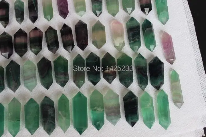 

1kg (17-25pcs) natural fluorite quartz crystal point wand (7-9)cm