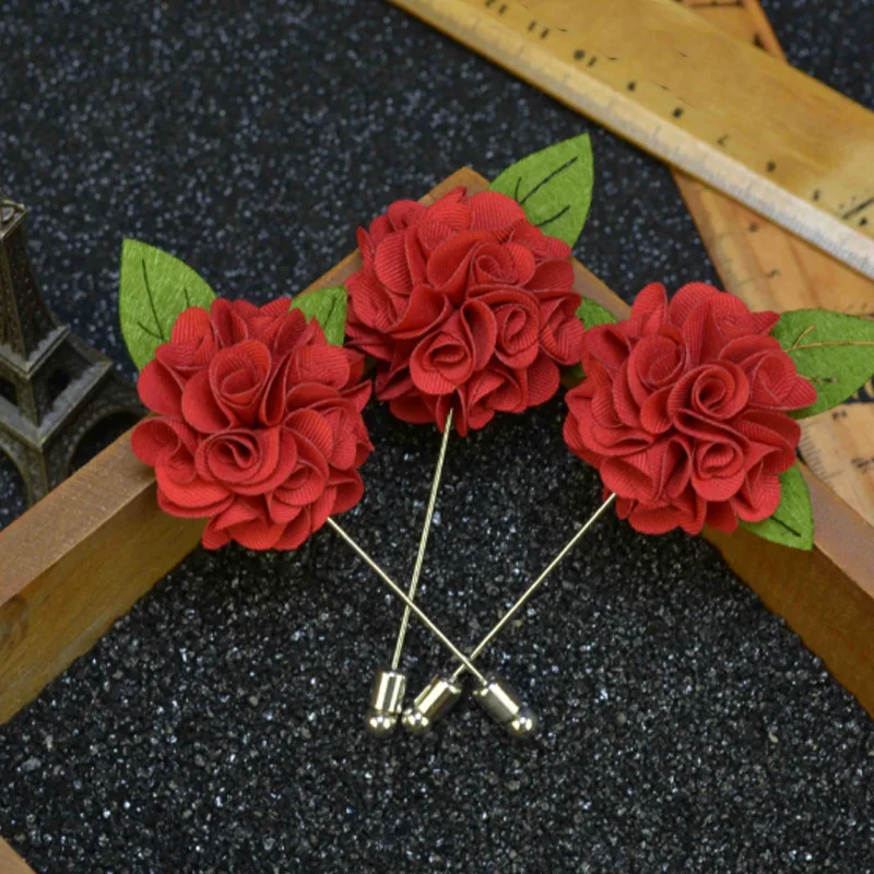 UALGL модная мужская жениха ручной зеленый лист Цветочные Броши Для мужчин