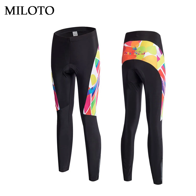 Женские брюки для велоспорта MILOTO длинные штаны с дышащей подкладкой и защитой от