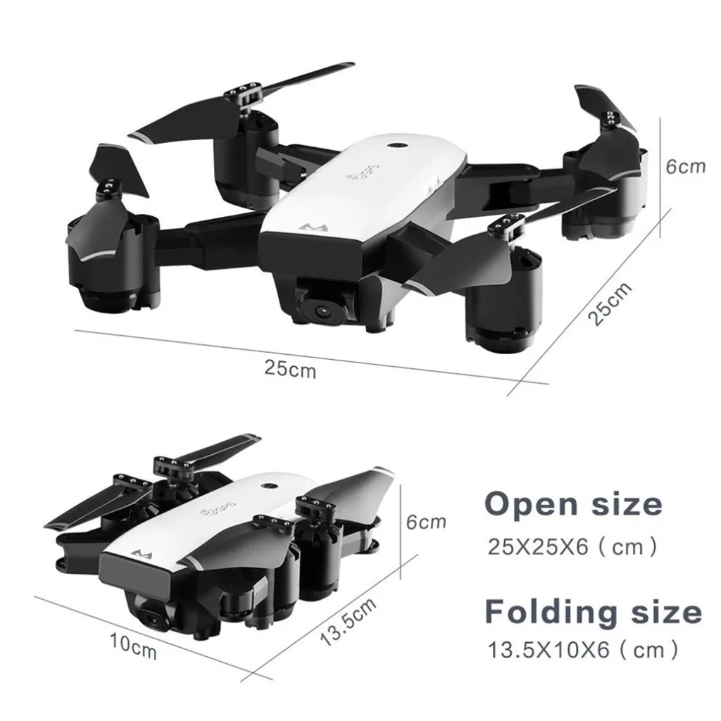 Черный SMRC S20 Дрон gps FOLLOW ME 720P камера HD wifi FPV складной селфи Квадрокоптер низкая мощность возврат видео игрушки для мальчика - Цвет: Черный