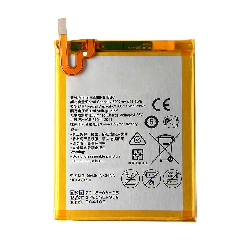 Оригинальный аккумулятор высокой емкости HB396481EBC для телефона Huawei G7 PLUS HONOR 5X MaiMang 4
