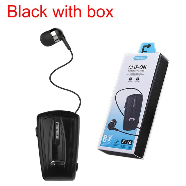 F V6 Black Fineblue F-V6, мини беспроводные наушники, стерео клип, Bluetooth гарнитура, Выдвижной Bluetooth 4,0, наушники для смартфона - Цвет: F V6 Black