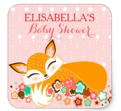 

1.5inch Lil Foxie Cub - Cute Baby Girl Fox Custom Stickers