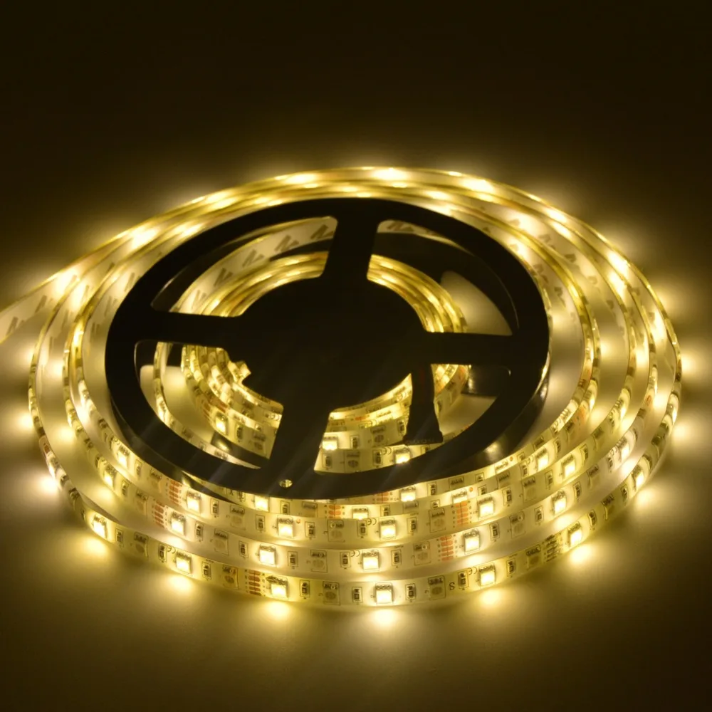 100 м 20X5 DC12V RGBW 5050 SMD светодиодные полосы света IP65 Водонепроницаемый RGB + WW (RGB теплый