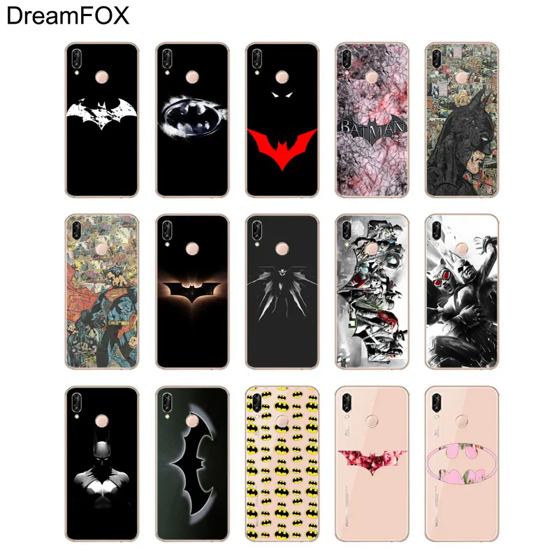 DREAMFOX M060 Бэтмен Мягкий ТПУ силиконовый чехол для huawei Honor 6A 6C 6X 7C 7X8 Lite Pro |