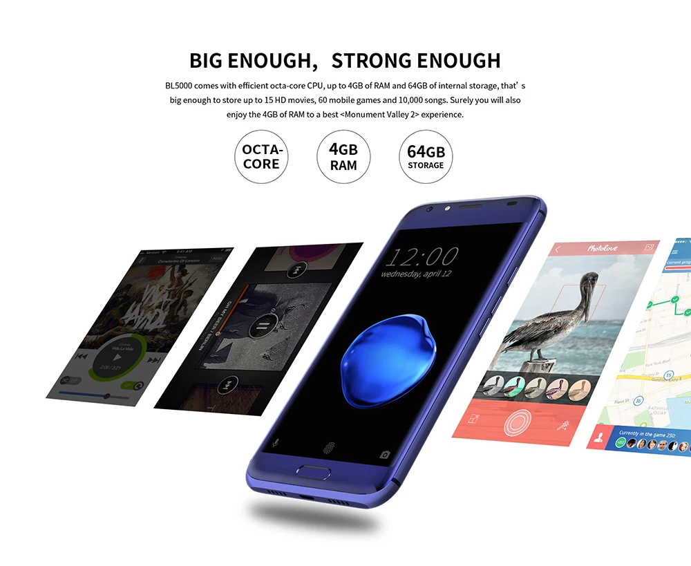 DOOGEE BL5000 Android 7,0 12V2A Быстрая зарядка 5050mAh 5,5 ''FHD MTK6750T Восьмиядерный 4 Гб ОЗУ 64 Гб ПЗУ Двойная камера 13,0 МП смартфон