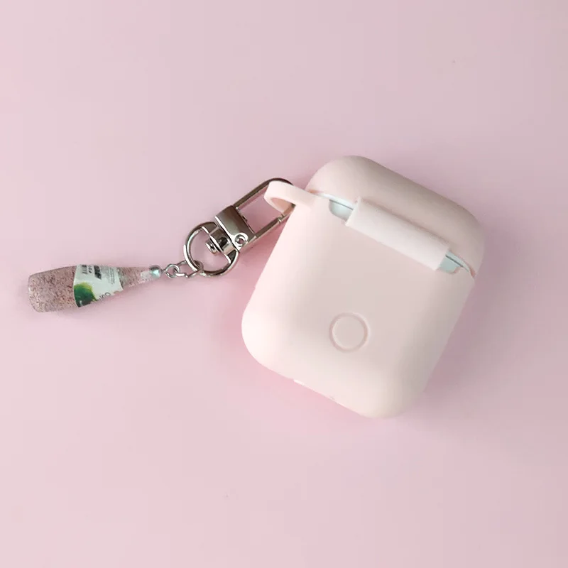 Простая красивая бутылка для вина красный Силиконовый чехол для Apple Airpods чехол Аксессуары Bluetooth наушники сумка защитный чехол подарок
