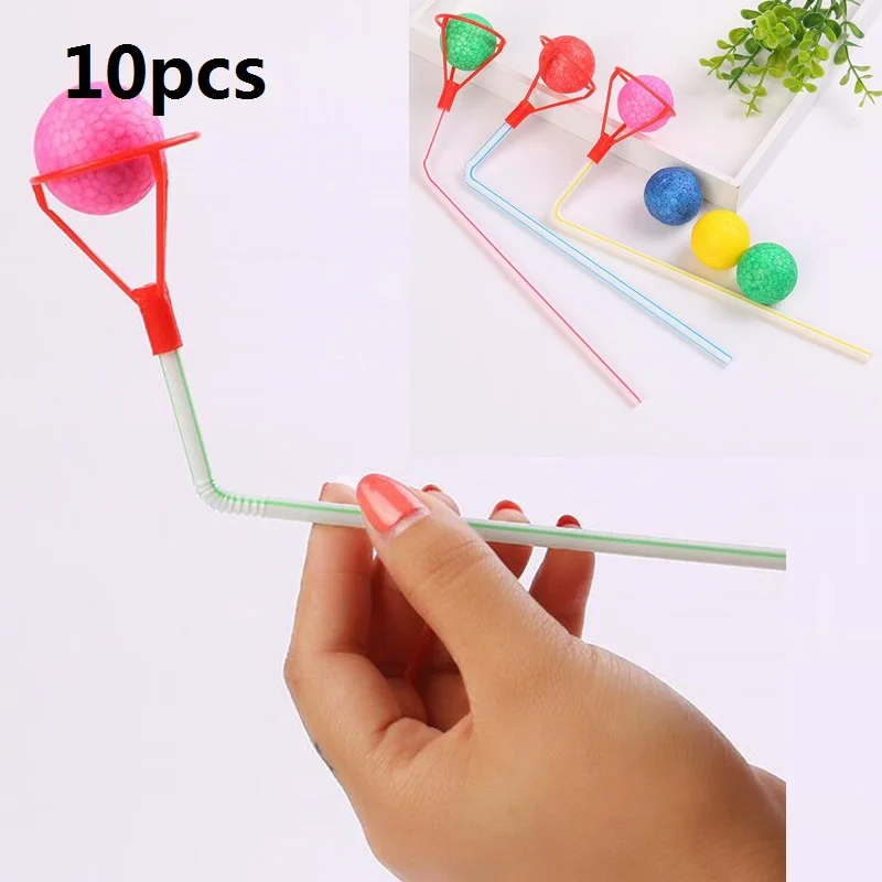 straw Blowing Ball Дети День рождения сувениры наполнитель подарок игрушки мешок игрушки карнавал призы события вечерние Игрушки для мальчиков и девочек воздушный шар-свисток maraca - Цвет: straw Blowing Ball
