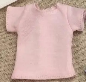 1pcs t-shirt pink 1 шт. 4 цвета с открытыми плечами футболка с ремешком платье для Blyth, Azone, Licca, куклы-Барби одежда комбинезоны наряды Аксессуары - Цвет: 1pcs t-shirt pink