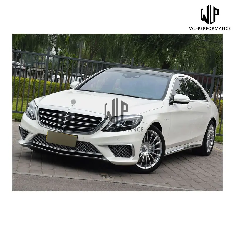 W222 S320 S400 S500 S600 PP Неокрашенный набор внешних комплектующих к автомобилю Передний Задний бампер для автомобильного стайлинга для Мерседес-Бенц S350 S550 W222 S65 AMG