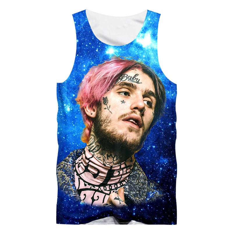 Summer New Trend Man Tank Tops 3D Printed Lil Peep Casual Big Size Clothes Male Spring Vest | Мужская одежда