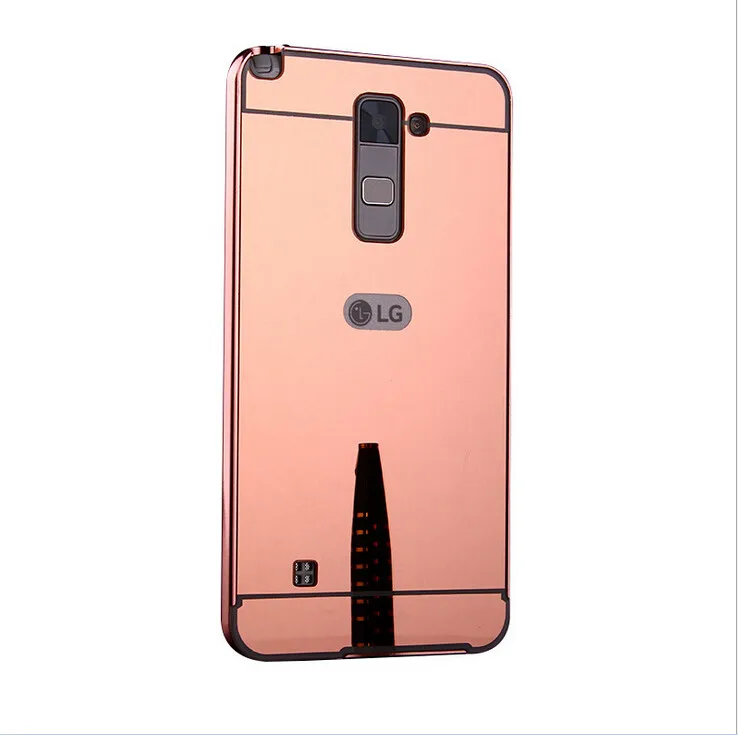 Роскошный Гибридный чехол с зеркальным эффектом для LG K7 K 7 жесткий Золотой