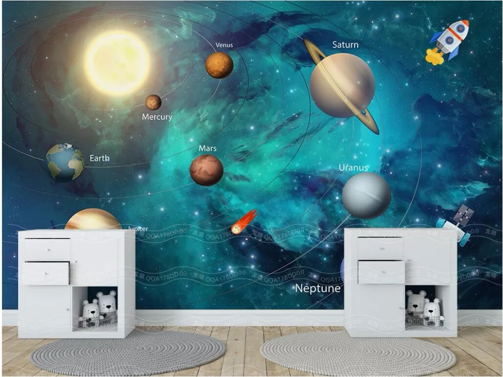 Фотообои на заказ 3d обои Космическая Звезда картина для детской комнаты