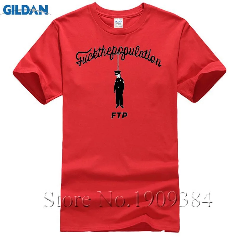Мода 2017 г. Футболки для Для мужчин брендовая Футболка с принтом FTP 100% хлопок|t-shirt for
