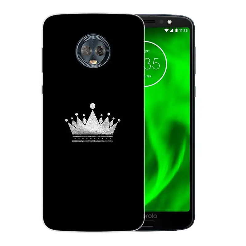 Чехол-накладка с силиконовым корпусом King Queen для Motorola MOTO G5 G5S G6 E4 E5 Plus G4 Play X4 |