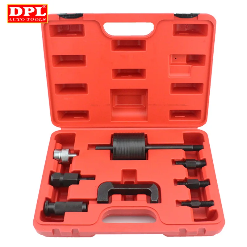 

9pcs Professional Master Diesel Injector Extractor Set With Common Rail Adaptor Slide Hammer Injection Puller CDI Tool Kit Set