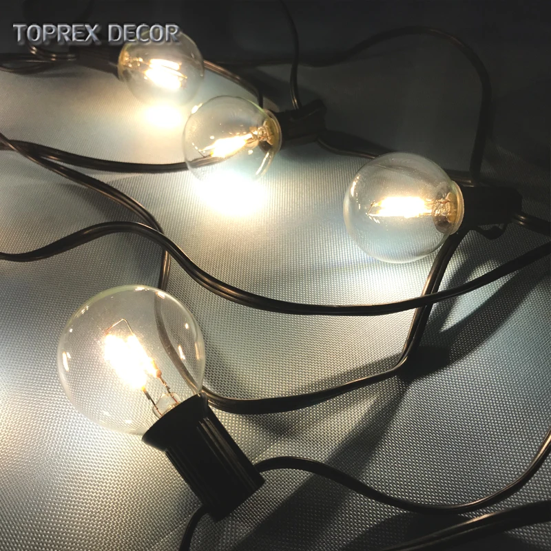 110v- 130v E12 LED festoon light string G40 bulb - length 18ft. belt wedding decoration christmas lighting party decor | Лампы и