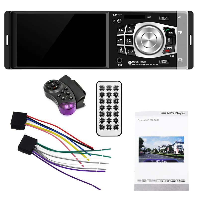 Автомобильное радио стерео 1 din FM авто аудио Bluetooth Авторадио Поддержка камеры