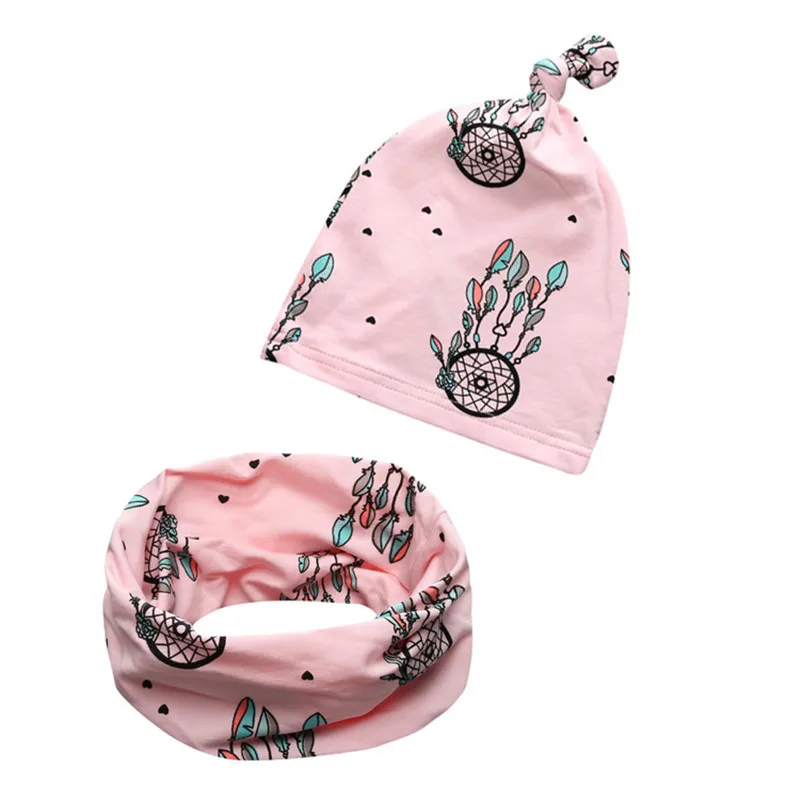 НОВЫЕ комплекты из хлопка с бантиком и шарфом О образным кольцом для маленьких