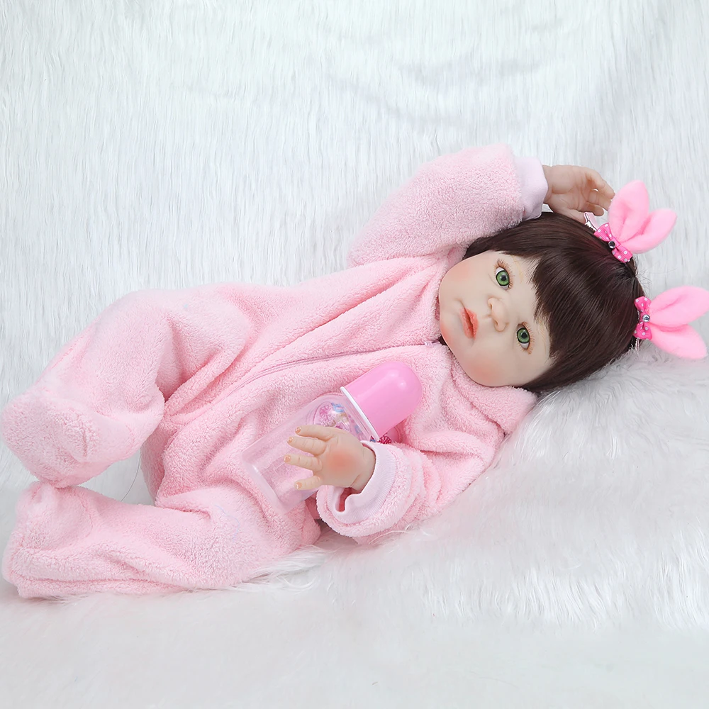 Реалистичный силиконовый новорожденный младенец Forrsdor 55 см с розовой сиамской