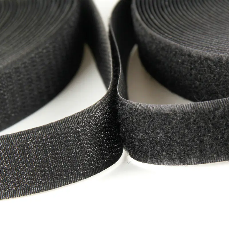 2 рулона 1 м крепежная лента с крючком и петлей пришивная сенсорная Черная Клейкая