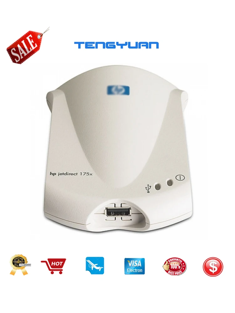 Бесплатная доставка оригинал на 95% Новый Jetdirect 175x Fast Ethernet сервер печати (J6035D) J6035D