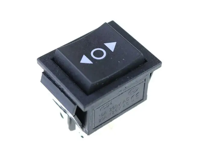KCD4 6-Pin Reset KCD4 черный кулисный переключатель Мощность переключатель ВКЛ-ВЫКЛ-на 3 позиции 3/6 булавки с светильник 16A 250VAC/20A 125VAC KCD1 10A 125VA/6A 250V - Цвет: KCD4 6-Pin Reset