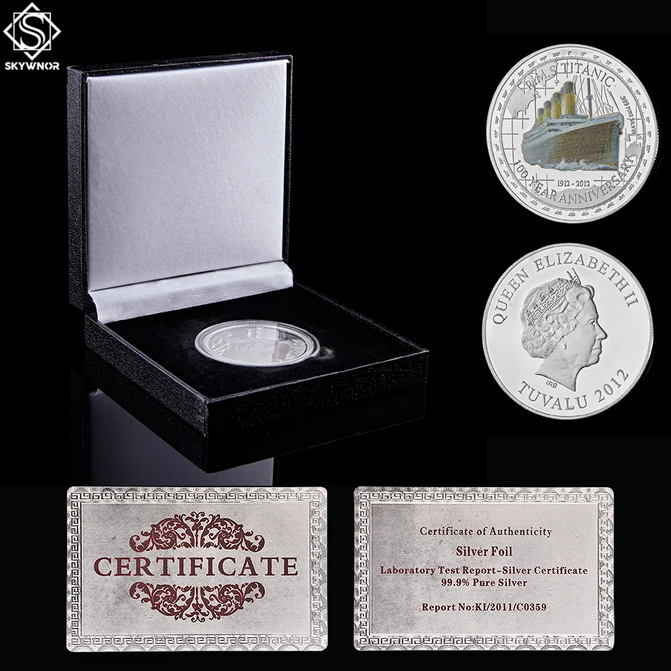 Серебряная монета с дисплеем в коробке лимитированная серия 1912 | Дом и сад