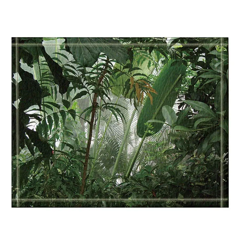 Тропический декор из растений джунгли зеленые банановые листья коврик для