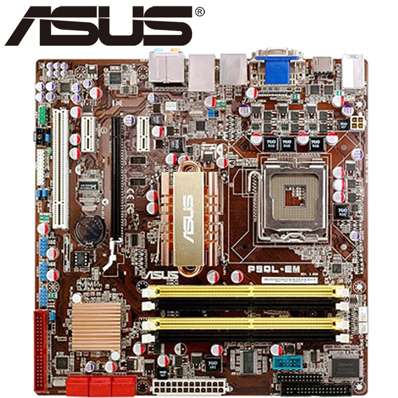Настольная Материнская плата Asus P5QL EM G43 Socket LGA 775 Q8200 Q8300 DDR2 8G u ATX UEFI BIOS оригинальная