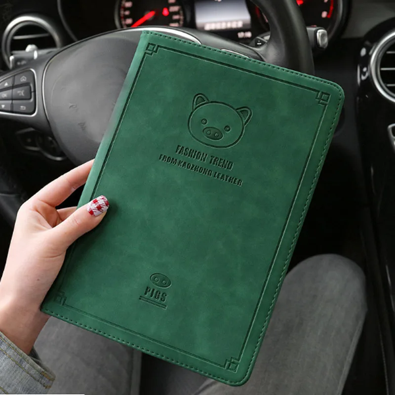 green Для ipad pro 11 чехол с милой собачкой поросенком противоударный чехол-книжка для ipad pro 11 Магнитный откидной чехол с функцией автоматического сна/пробуждения чехол - Цвет: green