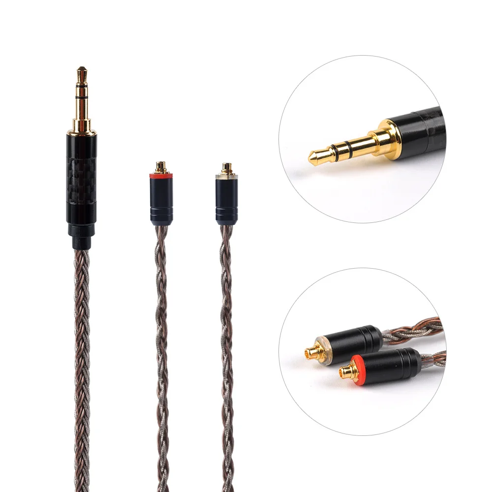 MMCX 3.5 AK Hifihear 16 Core посеребренный кабель 2,5/3,5/4,4 мм балансный для обновления кабеля с MMCX/2Pin для ZS10 PRO AS16 AS12 - Цвет: MMCX 3.5