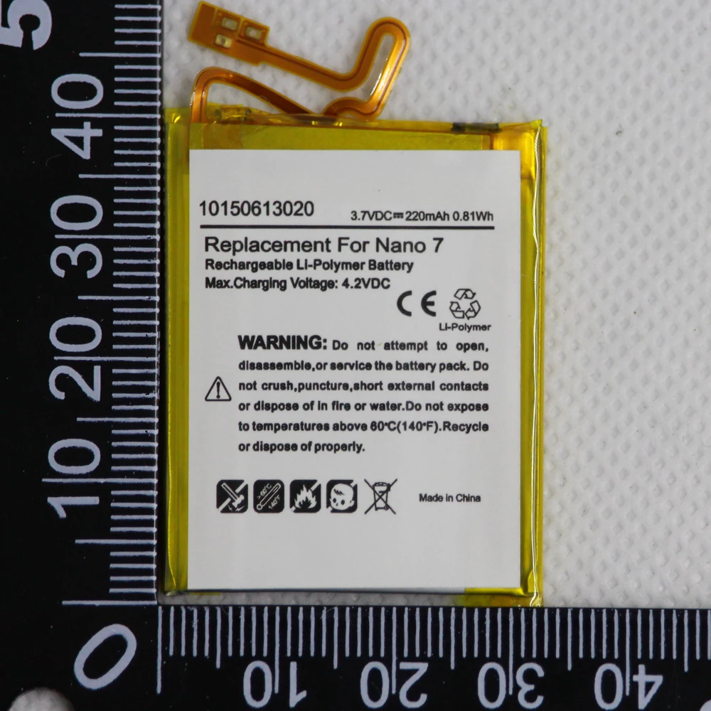 5 шт./лот 220 мАч новая сменная батарея для iPod Nano 7 го поколения внутренняя