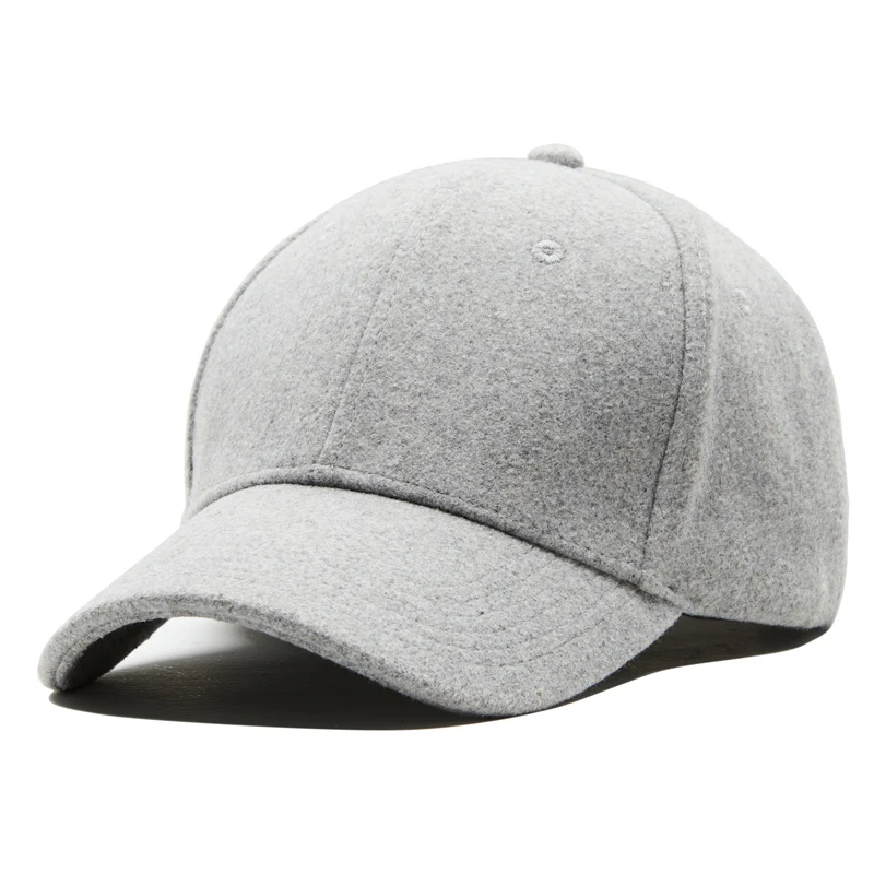 Мужские и женские зимние шерстяные бейсболки Sanpback, женские шапки, мужские зимние теплые бейсболки, регулируемые 55-60 см