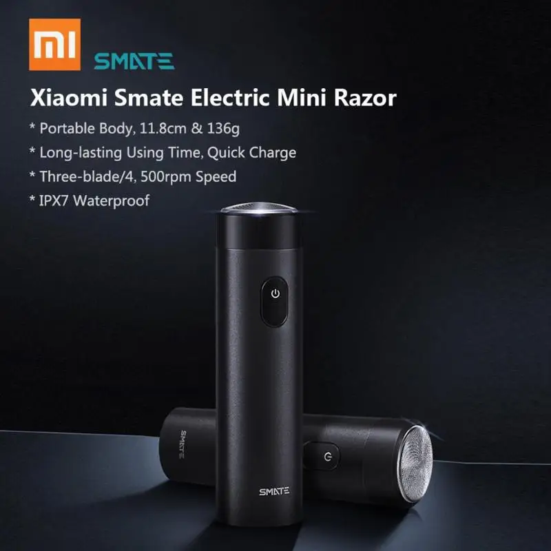 Xiaomi Smate турбинная бритва электробритва Мужская перезаряжаемая триммер для бороды электрическая бритва с индикатором зарядки
