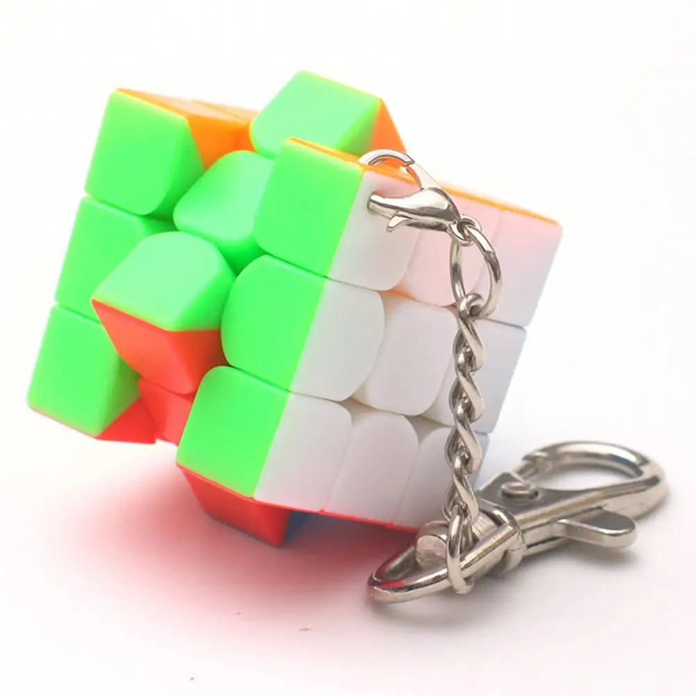 3 см мини маленький 3x3 волшебный куб цепочка для ключей умный игрушка и креативное